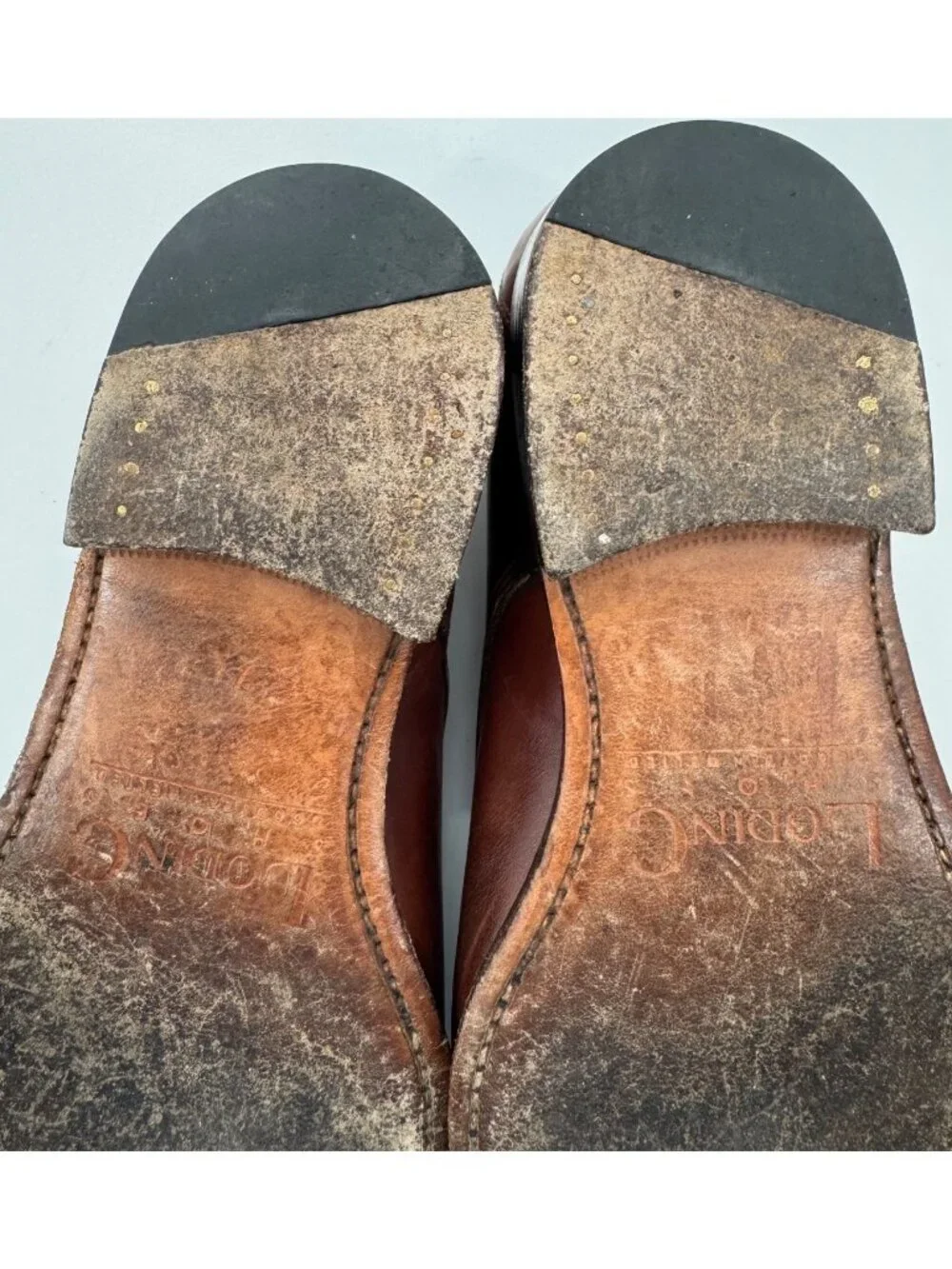 Loding Mens Brown Leather Monk Strap Shoes Size UK 7 US 8 With Goodyear Welt